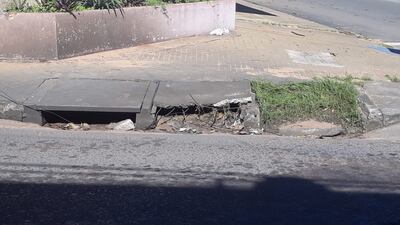 desague pluvial taponado