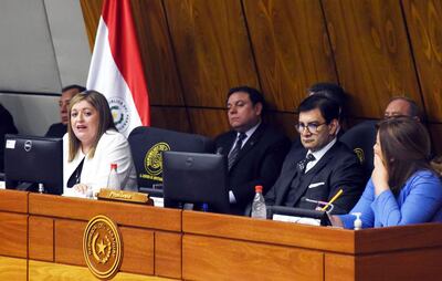 La fiscala general Sandra Quiñónez expuso ayer su proyecto de presupuesto 2020 ante la Comisión Bicameral de Presupuesto del Congreso.