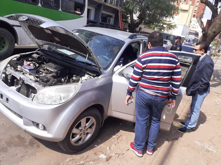 Vehículo que habría sido utilizado para la huida tras el intento de asesinato.