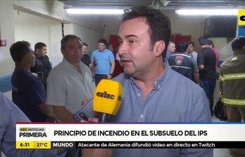 Principio de incendio en el subsuelo del IPS