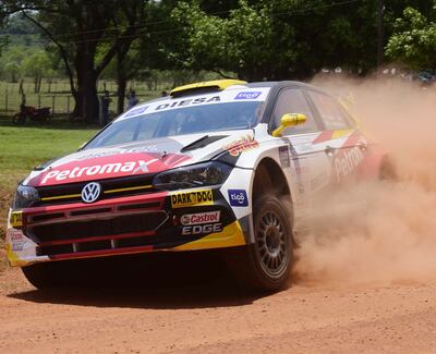 Gustavo Saba (VW Polo GTI R5) dominó ayer la primera etapa de Rally de San Estanislao.