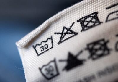 El triángulo tachado significa que la prenda no puede ser tratada con productos de blanqueamiento.