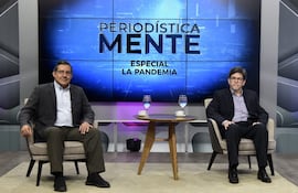 Dr. Hernán Rodríguez - Director de Vigilancia de Enfermedades Transmisibles del Ministerio de Salud - Dr. Eugenio Baez Maldonado - Infectólogo. ABC TV 10 de mayo de 2020.