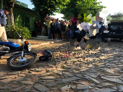 Escena del hecho. El saldo fatal fue de dos fallecidos en el asalto.