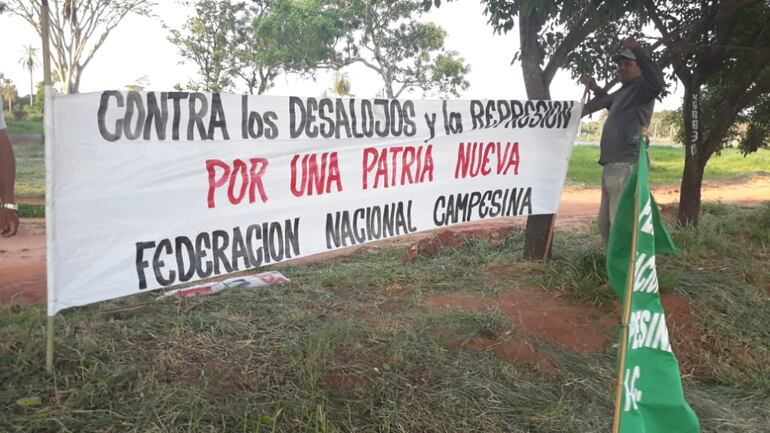 Preparativos para la marcha campesina en Caaguazú.