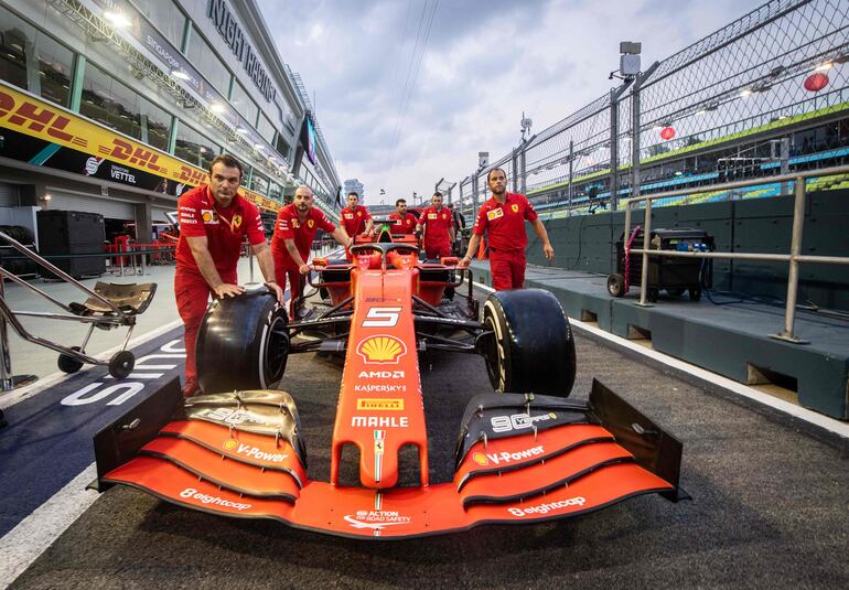 Ferrari llega a Singapur después de dos triunfos.