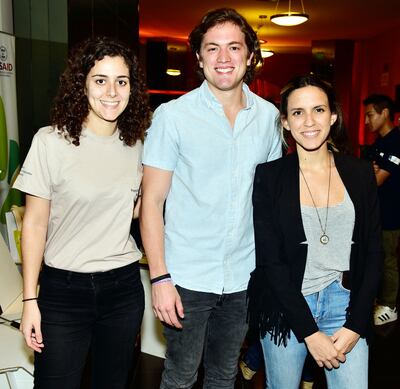 Gabriela Villarejo, Santi Campos Cervera y Paola de la Huerta.