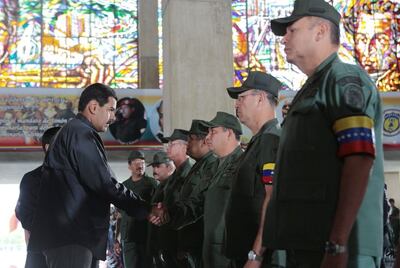 Nicolás Maduro y militares venezolanos (imagen de Archivo).