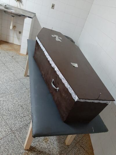 Los restos de la fallecida en el Hospital de Concepción.