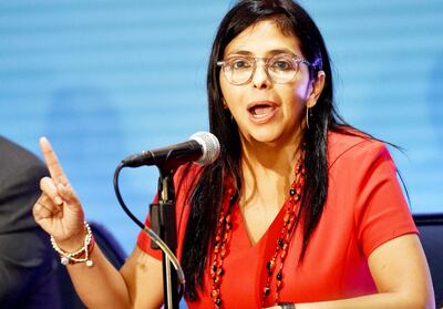 Delcy Rodríguez, vicepresidenta de Venezuela.