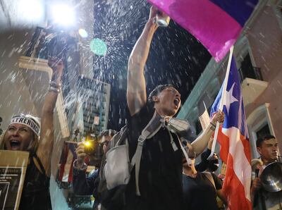 Protestas en Puerto Rico, por la renuncia de su gobernador, que finalmente se concretó en las últimas horas del miércoles.