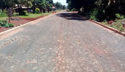 La construcción de empedrado en la colonia General Díaz está culminada.