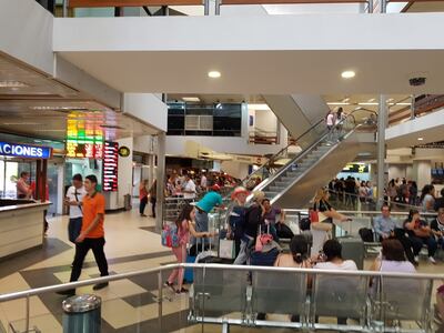 Interior del aeropuerto Silvio Pettirossi a finales de febrero pasado.