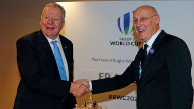 Bill Beaumont (i) junto a Bernard Laporte.