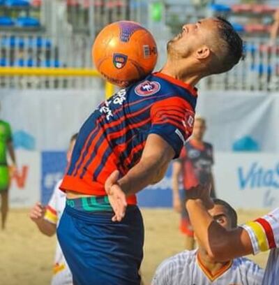 Pedro Morán, el paraguayo que integra el equipo del Sambenedettese Beach Soccer.