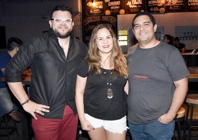 Óscar Guillén, Lourdes Zelada y Roque Silvero.