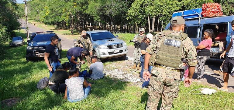 Controles realizados por el grupo antidrogas.