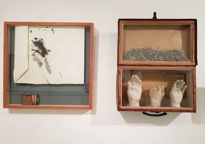 Parte de las obras que conformaron la exposición “Herramientas para el arte”, de Osvaldo Salerno. La misma fue inaugurada en Fábrica Galería/Club de Arte, el pasado 25 de junio del año pasado.