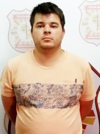 Esteban David Benítez Meaurio, presunto tortolero arrestado ayer por policías de Investigaciones en Lambaré.