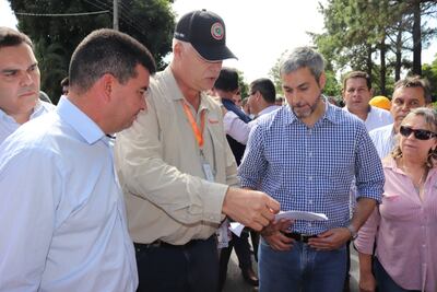 Mario Abdo Benítez durante su jornada esta mañana.