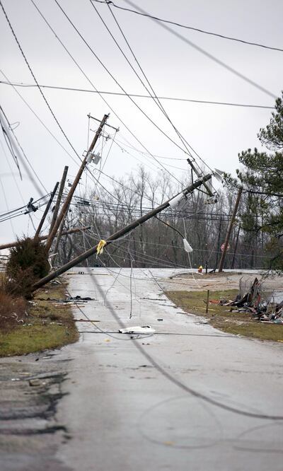 Una localidad de Tennessee, el estado afectado por el ciclón.