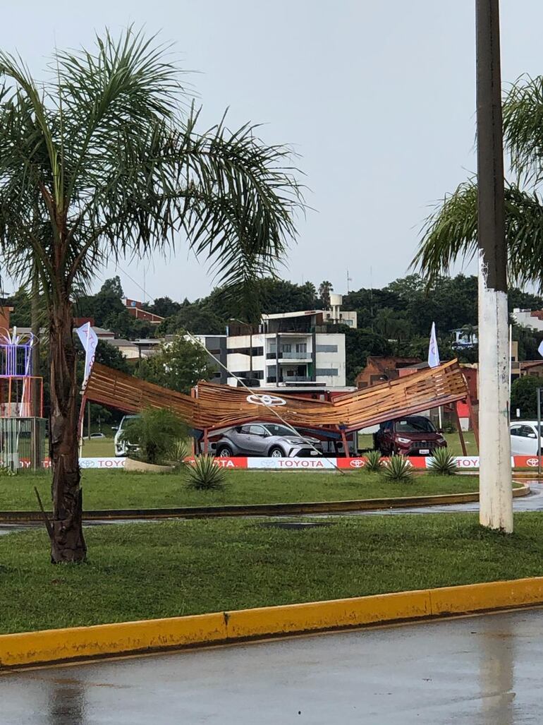 Daños materiales en Encarnación tras tormenta