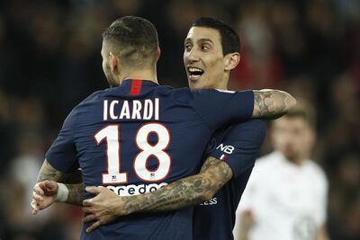 Festejo de Icardi y Di María.