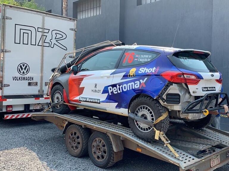 El auto de Fabrizio Zaldívar.