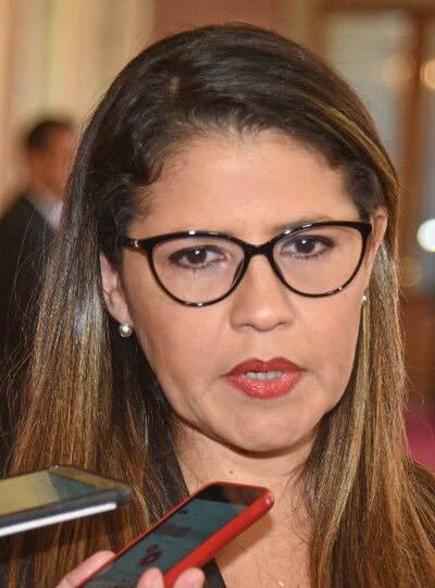Cecilia Pérez, ministra.