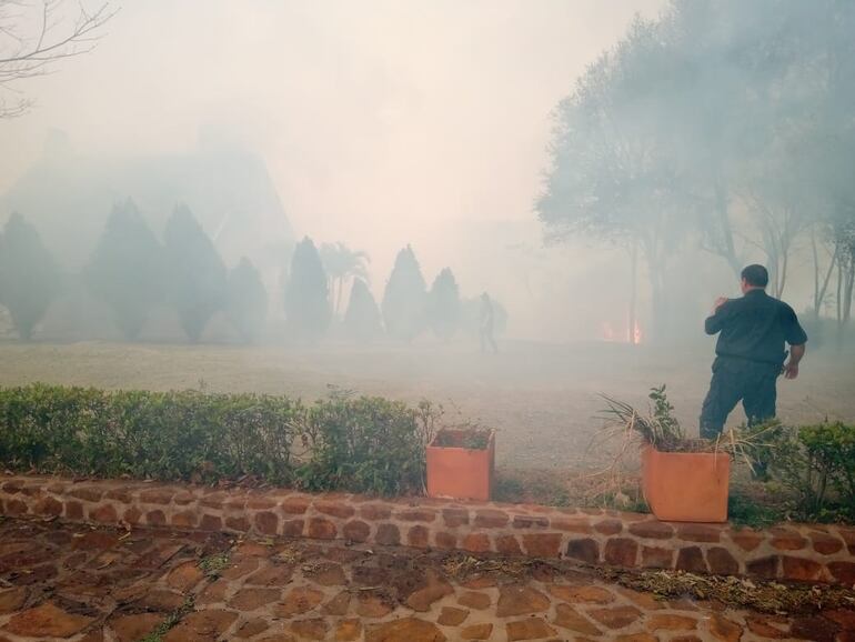 Incendio en el Paraná Country Club.