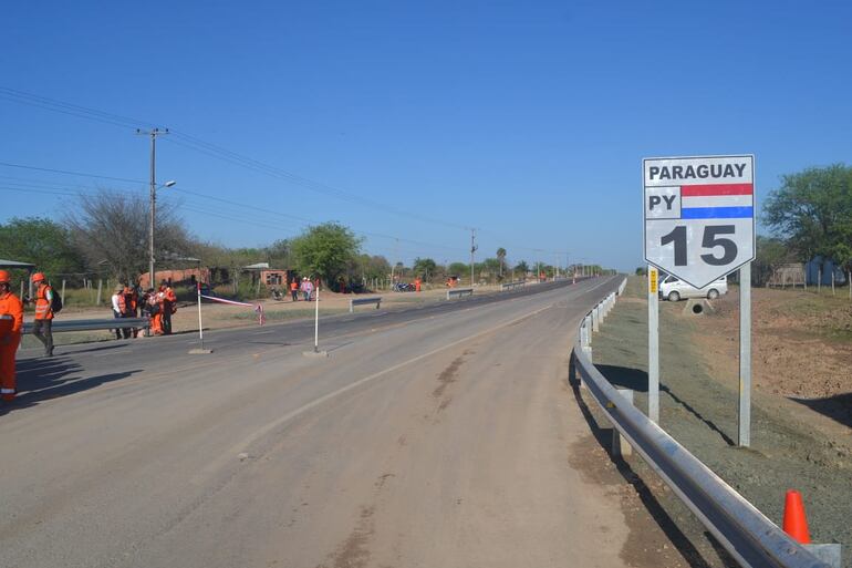 El tramo 20 fue inaugurado en Carmelo Peralta.