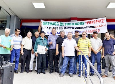 Gremio de jubilados que había pedido en mayo el reajuste del 10% de sus haberes.