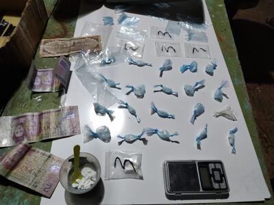 Evidencia hallada en el lugar.