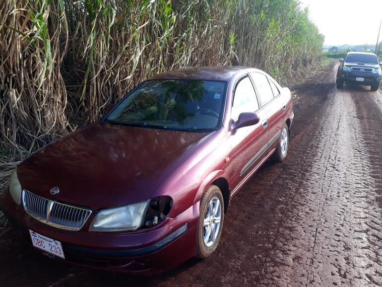 Vehículo utilizado para el escape tras el asalto.