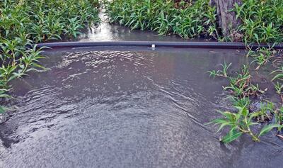 Los dados de hormigón están cubiertos con tubos herméticos, con el objetivo de que puedan flotar.