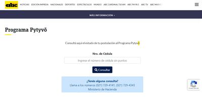 Buscador del programa Pytyvo.