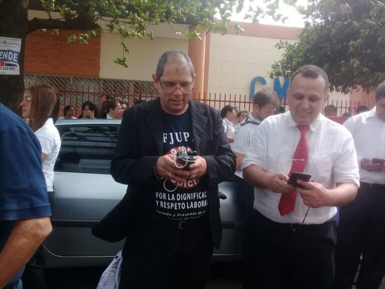 Integrantes del Sindicato de Funcionarios Judiciales del Paraguay.