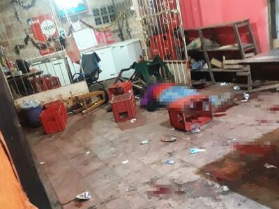 Lugar del asalto en Itauguá.