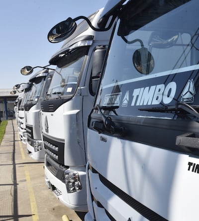 Camiones Sinotruk ensamblados en Paraguay.