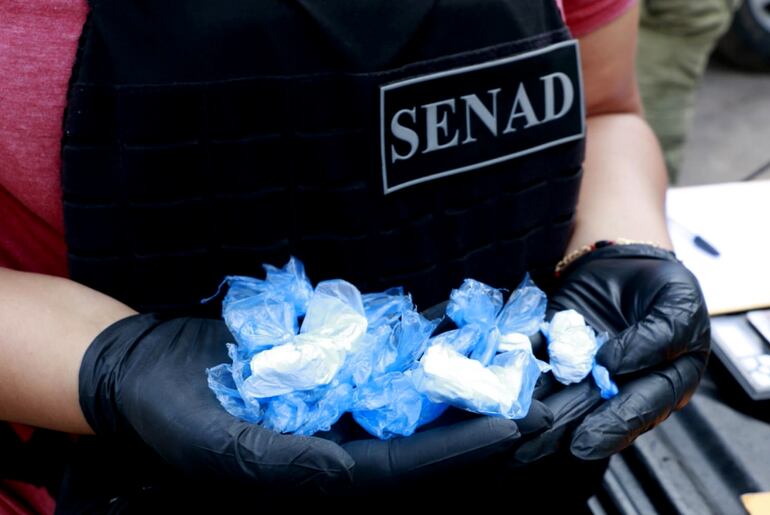 Las porciones de cocaína que el político liberal iba a vender.