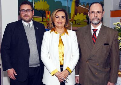 Juan José Vidal, Carmen de Porro y Fernando Ferreira.
