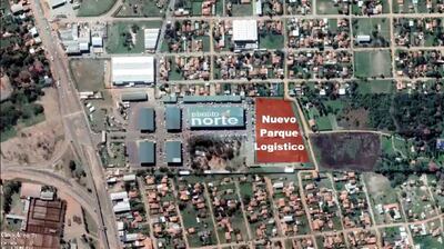 Ubicado detrás mismo del mercado Abasto Norte están proyectados los dos bloques para el parque logístico.