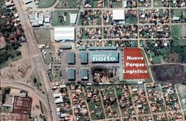 Ubicado detrás mismo del mercado Abasto Norte están proyectados los dos bloques para el parque logístico.