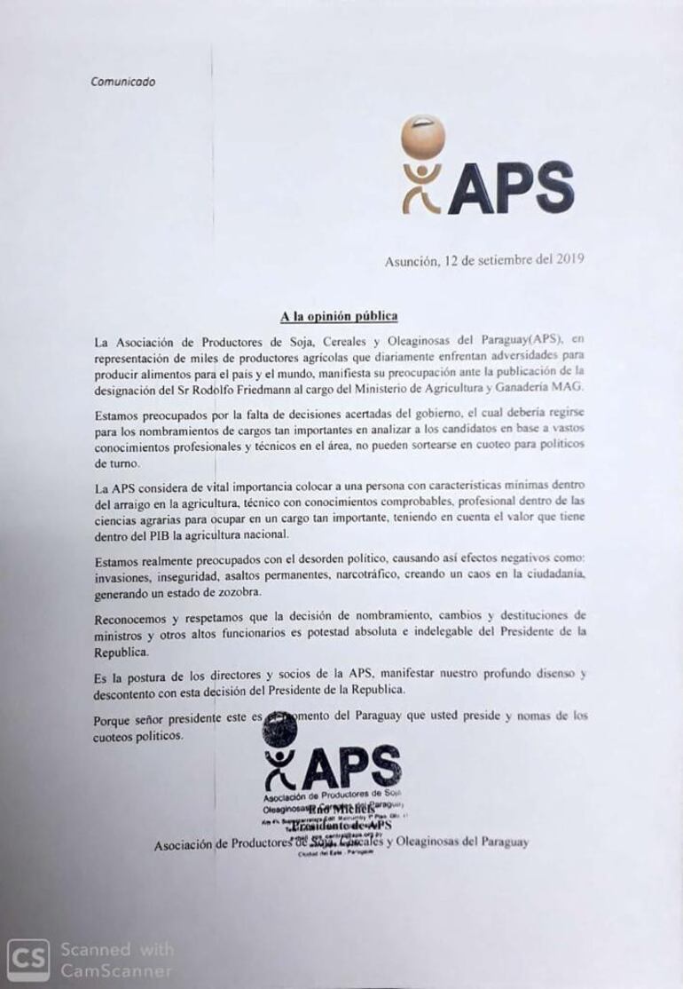 Diversos gremios ligados al sector agropecuario repudiaron la designación de Rodolfo Friedmann como ministro de Agricultura.