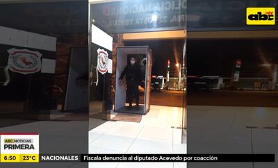 Cabina de desinfección en comisaría