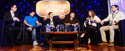 Representantes de  medios participaron de la charla “El futuro de la TV nacional”, con Agustín Genovese moderando.