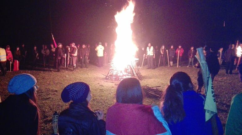 Acto realizado anoche.