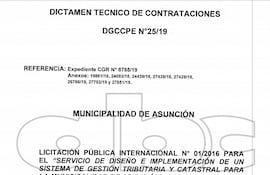 Dictamen de la Contraloría sobre contrato con la firma panameña TX por parte de la comuna capitalina.