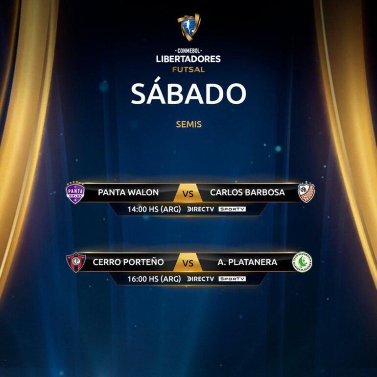 Las semifinales de la Copa Libertadores de Futsal FIFA.