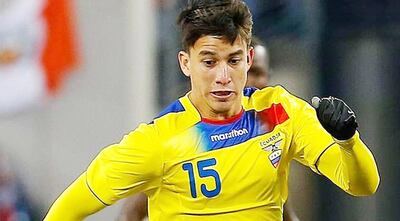 Fernando Gaibor, jugador de la selección de Ecuador.